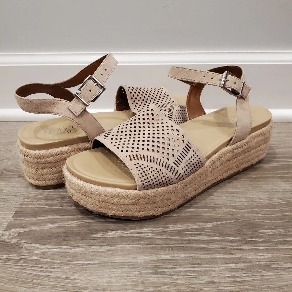 Franco Sarto Tennia Espadrilles Beige Size 7.5